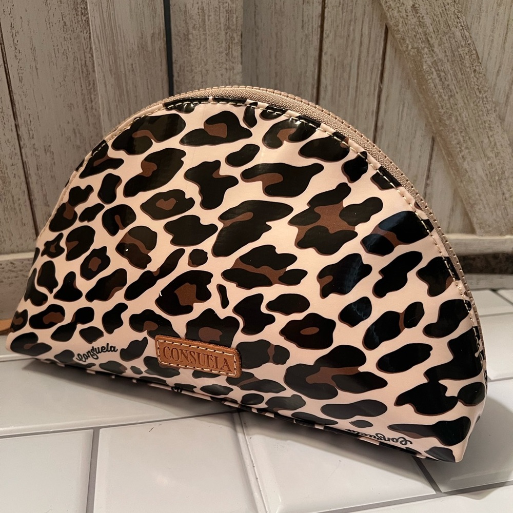 Consuela Leopard Print Cosmetic Bag